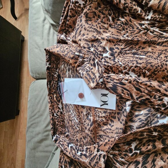 Yours | Plus Size - Brown Animal Print Oversized Fit Shirt - NWT - Picture 11 of 15